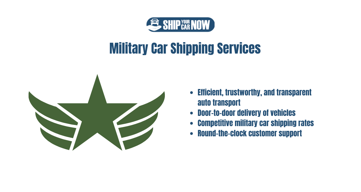 Military car shipping services