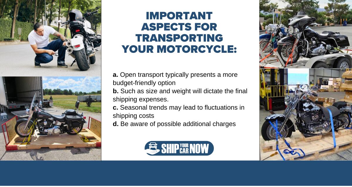 Motorcycle Transport Pricing Factors
